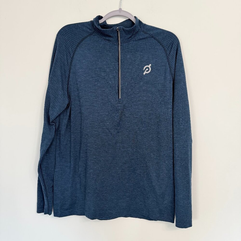🔥 Peloton x Lululemon Metal Vent Tech 1/2 Zip Long Sleeve – Blue – Men's Larg